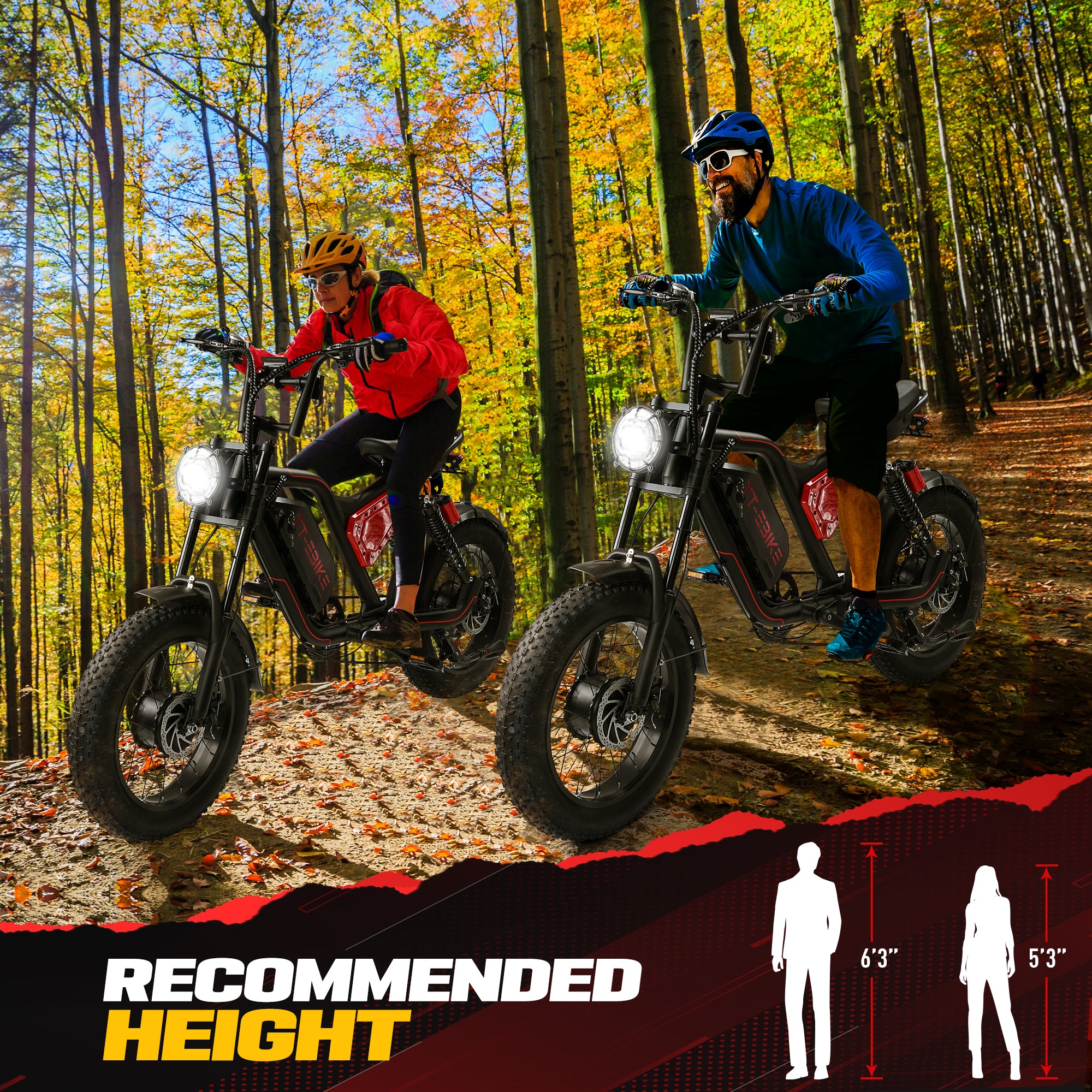 TT-EBIKE Electric Bike Adults 2000W Dual Motor with 48v 24.5AH Removable Battery, 20X4.0 Fat Tire Mountain EBike, 28MPH Dual Rear Shock Absorbers AWD E Bike for Commuter Beach, Shim 7-Speed Gear