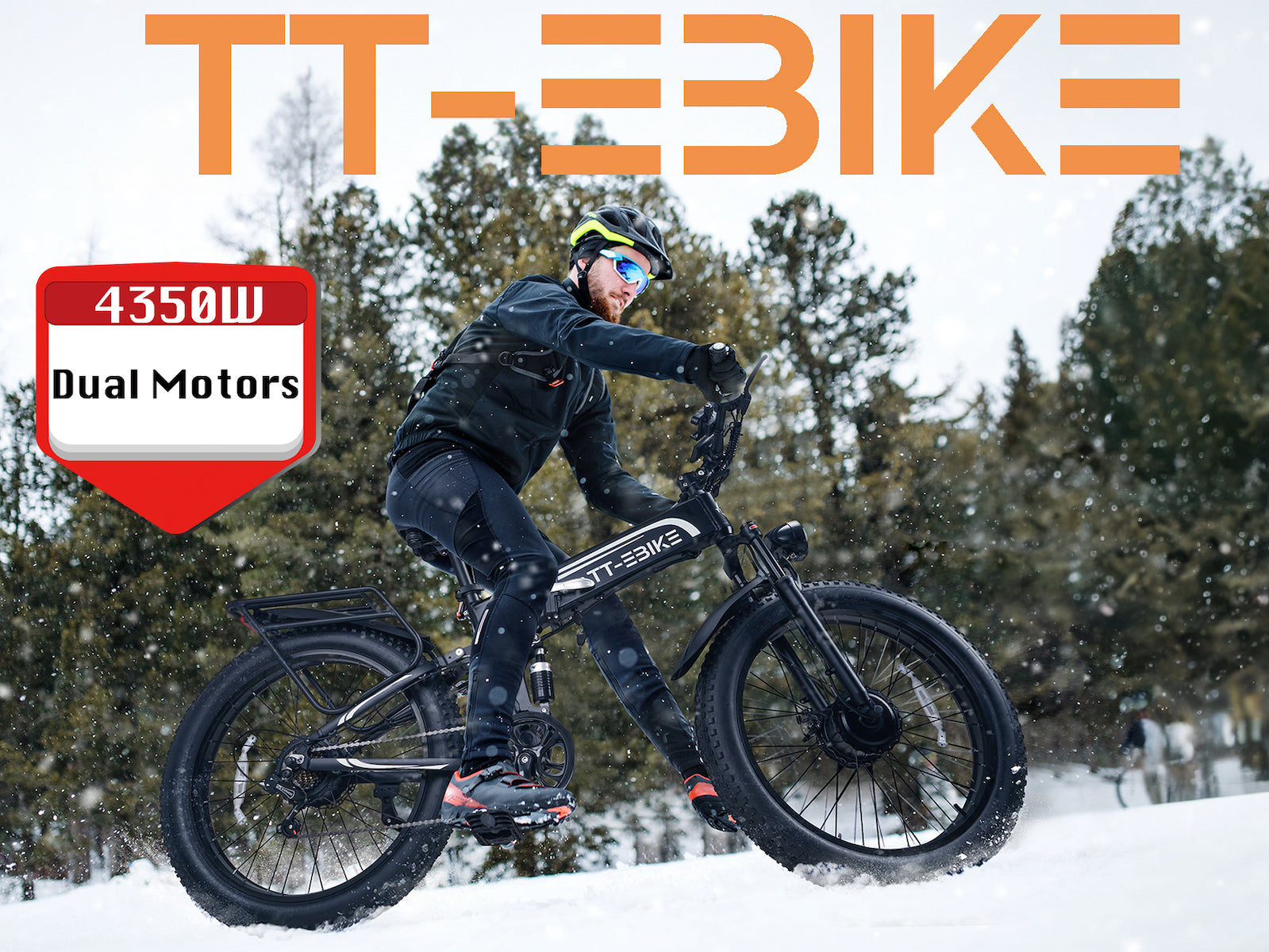 TT-EBIKE 4350W Dual Motor Folding Electric Bike Adults with
